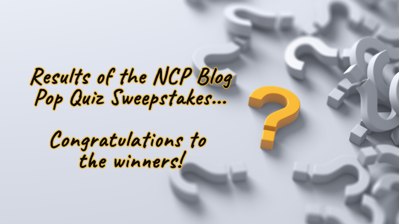 Results of the NCP Blog Pop Quiz Sweepstakes
